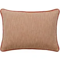 Feather Cushion - Brick, Linen