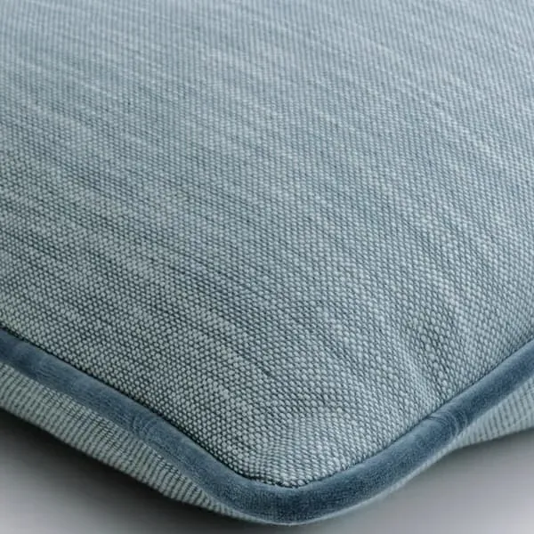 Feather Cushion - Denim, Linen