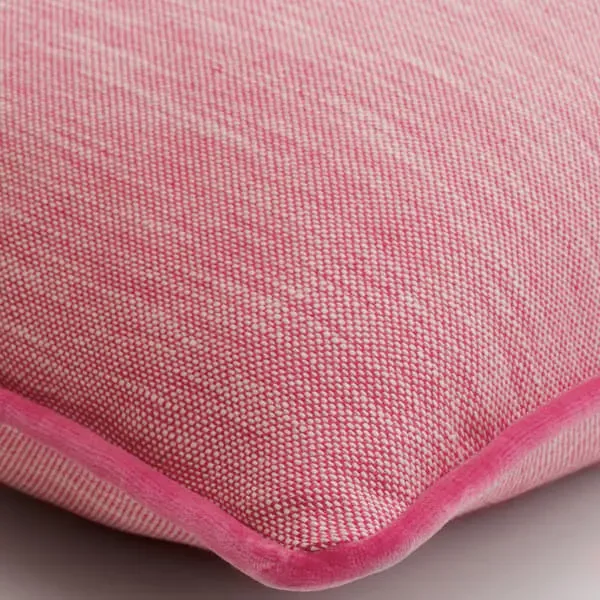 Feather Cushion - Hot Pink, Linen
