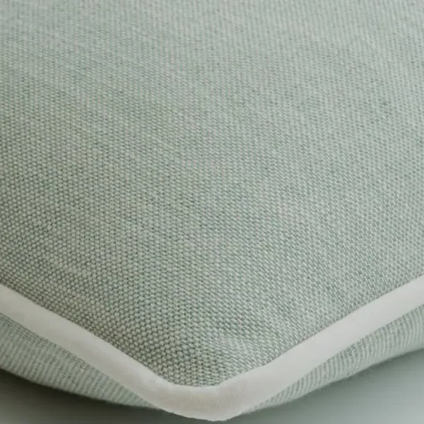Feather Cushion - Sky, Linen