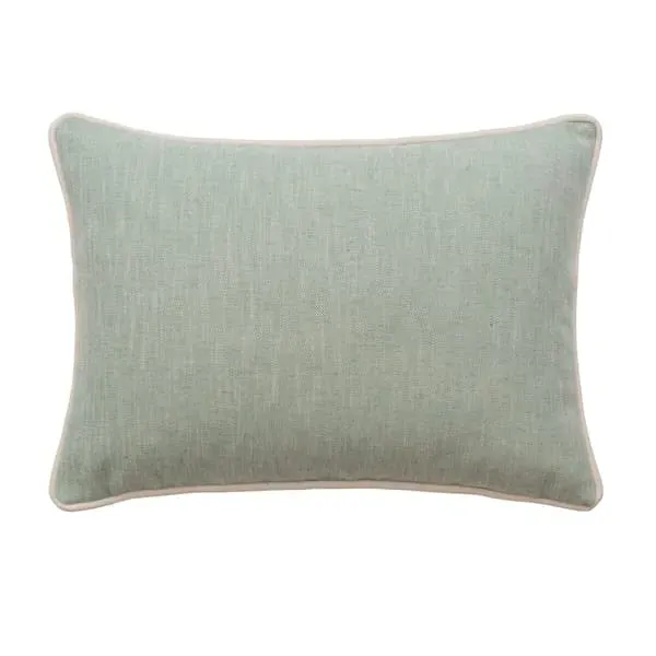 Feather Cushion - Sky, Linen
