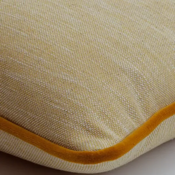 Feather Cushion - Sunshine, Linen