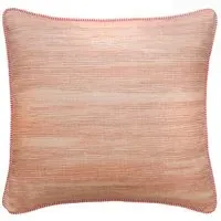 Feather Cushion with Brush Marks - Rust, Linen