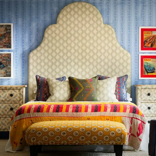 Square Cushion with Embroidery - Charcoal, Linen
