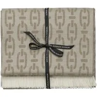 Burlington Throw with Fringe - Latte, Wool
