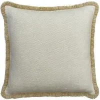 Cushion with Trim - Ecru, Cotton Blend