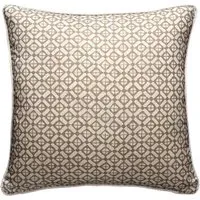Geometric Cushion - Almond, Linen Blend