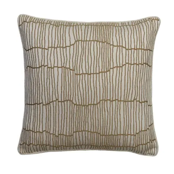 Geometric Cushion with Feather Fill - Almond image