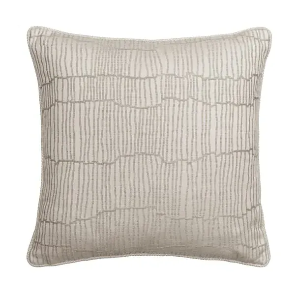 Geometric Cushion with Feather Fill - String