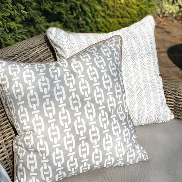 Outdoor Cushion with Stripe Pattern - Storm, Hollowfibre
