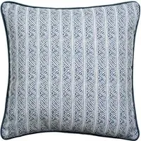 Outdoor Cushion with Stripes - Navy, Polyester