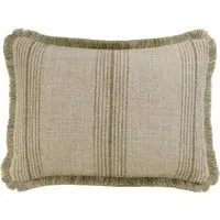 Rectangular Cushion with Trim - Taupe, Linen
