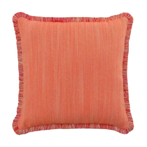 Square Cushion Herringbone - Orange, Hollowfibre image