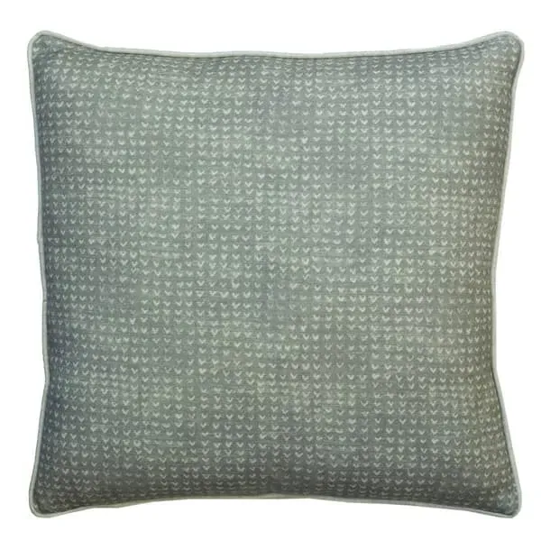Square Cushion with Feather Fill - Storm, Linen