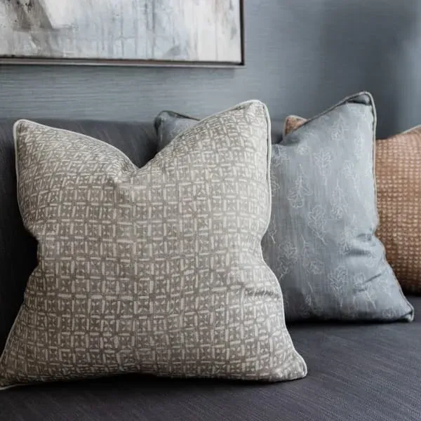 Square Cushion with Feather Fill - Twig, Cotton