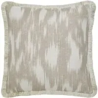 Square Cushion with Fringe - Canvas, Linen Blend