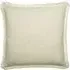 Square Cushion with Fringe Trim - Chalk, Linen