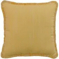 Square Cushion with Herringbone - Yellow, Fabric