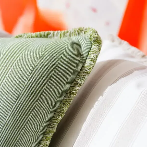 Square Cushion with Piping - Cypress, Hollowfibre