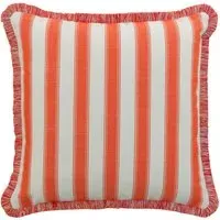 Square Cushion with Piping - Orange, Hollowfibre