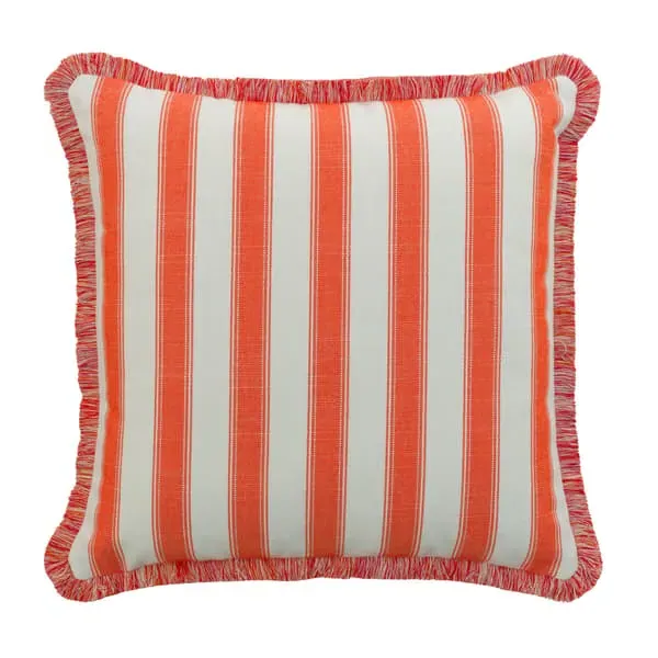 Square Cushion with Piping - Orange, Hollowfibre image