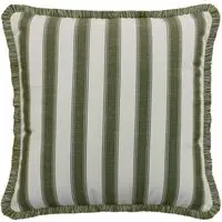 Square Cushion with Stripes - Cypress, Hollowfibre