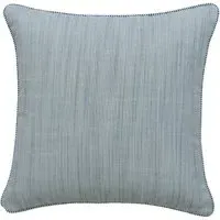 Square Cushion with Stripes - Navy, Hollowfibre