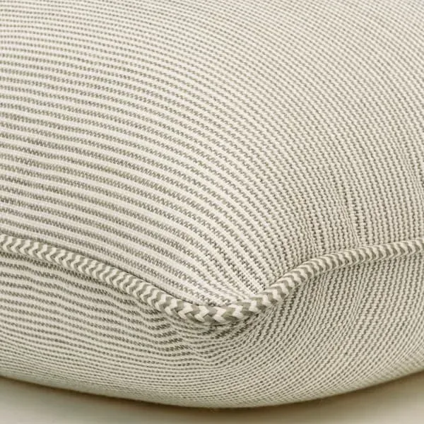 Square Cushion with Stripes - Sand, Hollowfibre