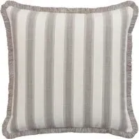 Square Cushion with Stripes - Sand, Hollowfibre