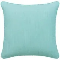 Square Cushion with Stripes - Turquoise, Hollowfibre