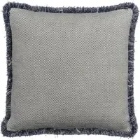Square Cushion with Trim - Denim, Chenille