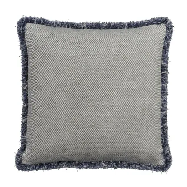 Square Cushion with Trim - Denim, Chenille