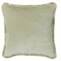Square Cushion with Trim - Ecru, Mohair