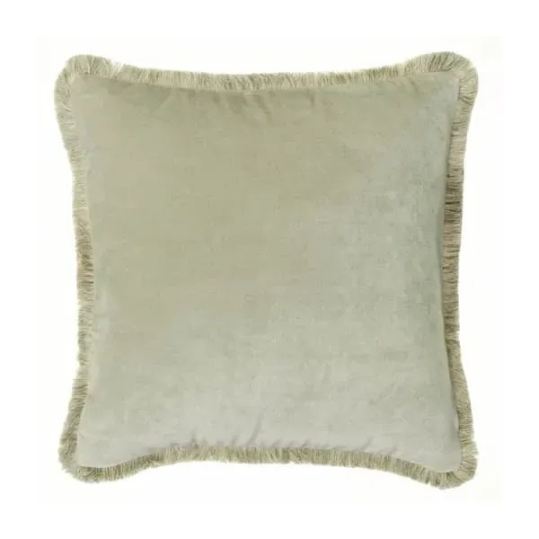 Square Cushion with Trim - Ecru, Mohair