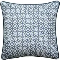 Square Outdoor Cushion Geometric - Navy, Hollowfibre