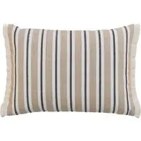 Striped Cushion with Piping - Sand, Hollowfibre