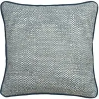 Square Cushion with Boucle Texture - Sea, Cotton