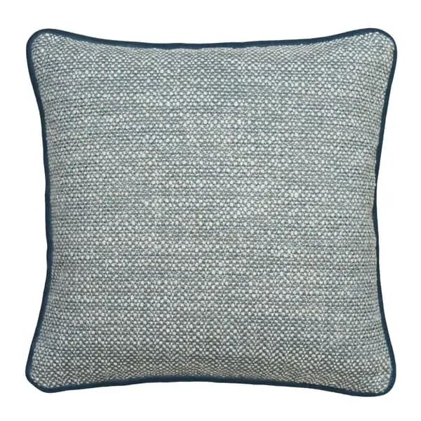 Square Cushion with Boucle Texture - Sea, Cotton image