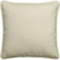 Square Cushion with Geometric Design - Chalk, Wool