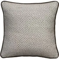 Square Cushion with Herringbone Pattern - Storm, Wool