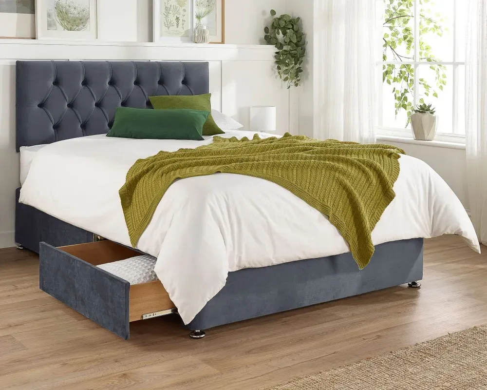 Divan Bed Set with Storage - Plush Velvet image