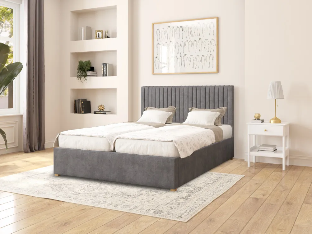 Electric Adjustable Bed with Remote - Upholstered image