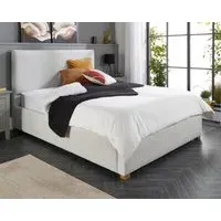 Ottoman Bed Frame with Storage - Bouclé Fabric
