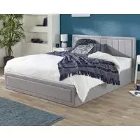 Ottoman Bed with Storage - Grey, Linen