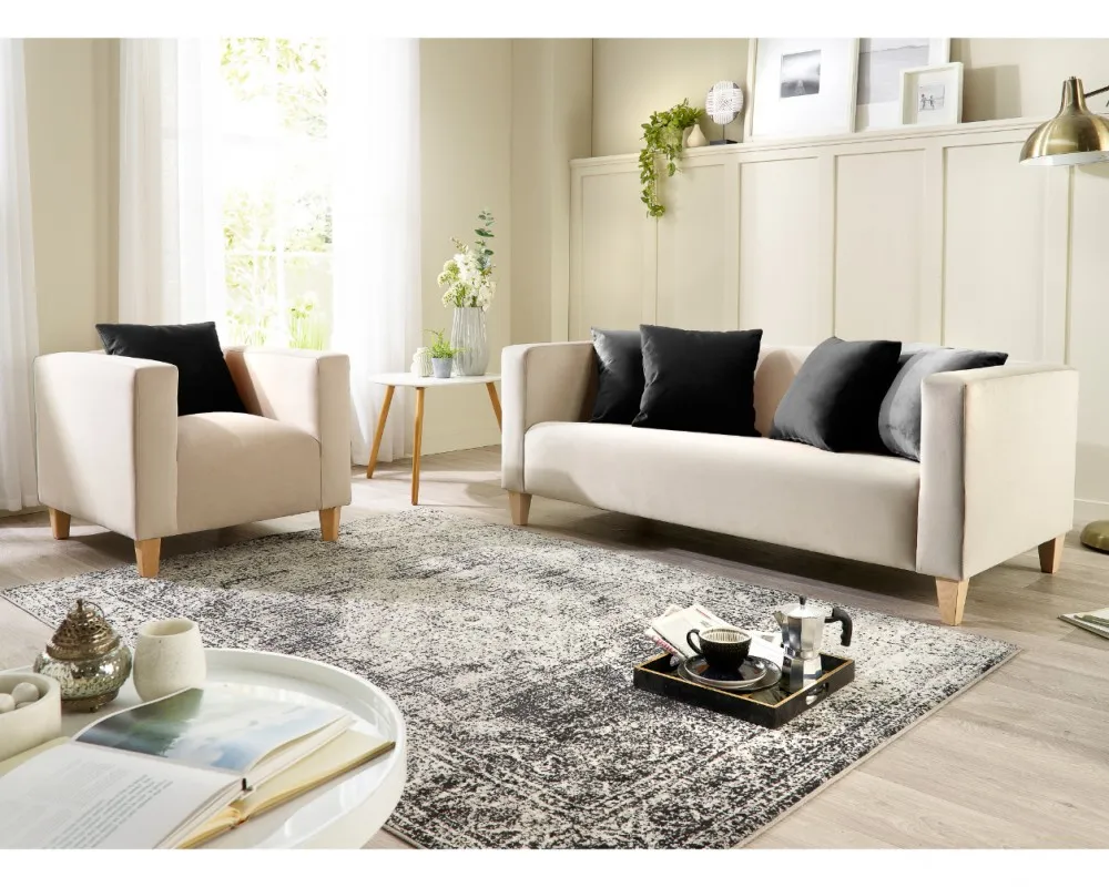 Sofa and Armchair Set - Velvet