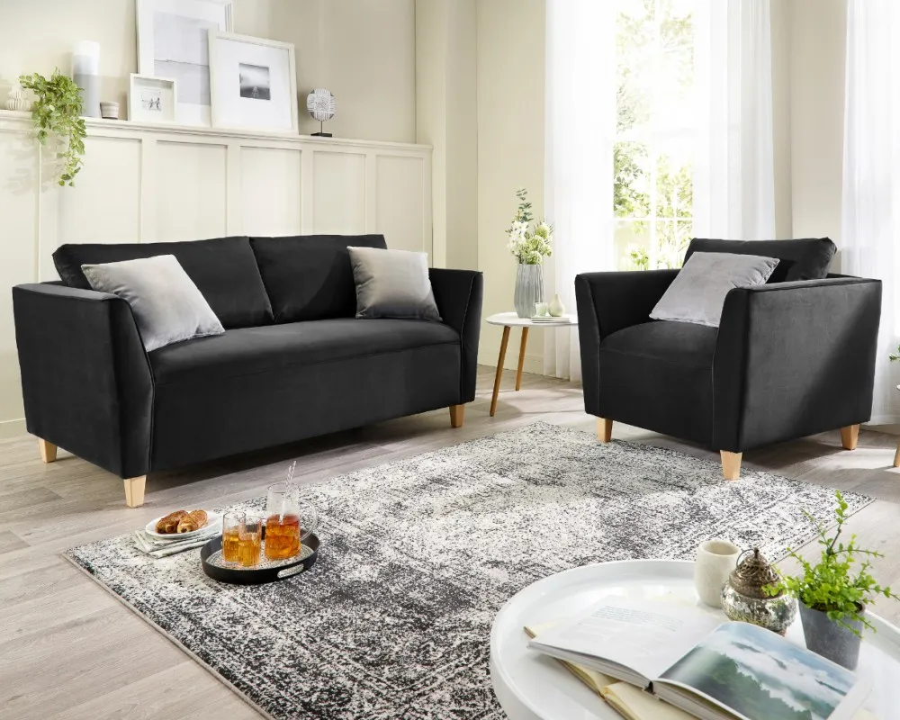 Sofa & Armchair Set - Plush Velvet image