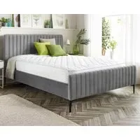 Upholstered Bed Frame with Headboard - Velvet