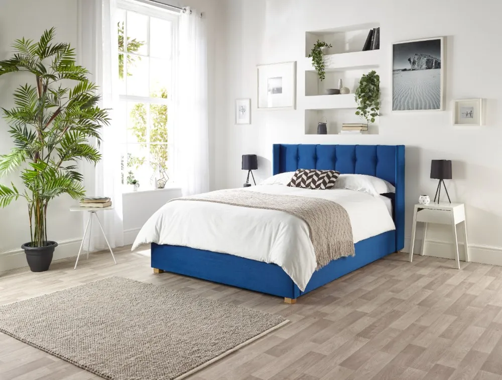 Wing Ottoman Bed with Storage - Velvet image