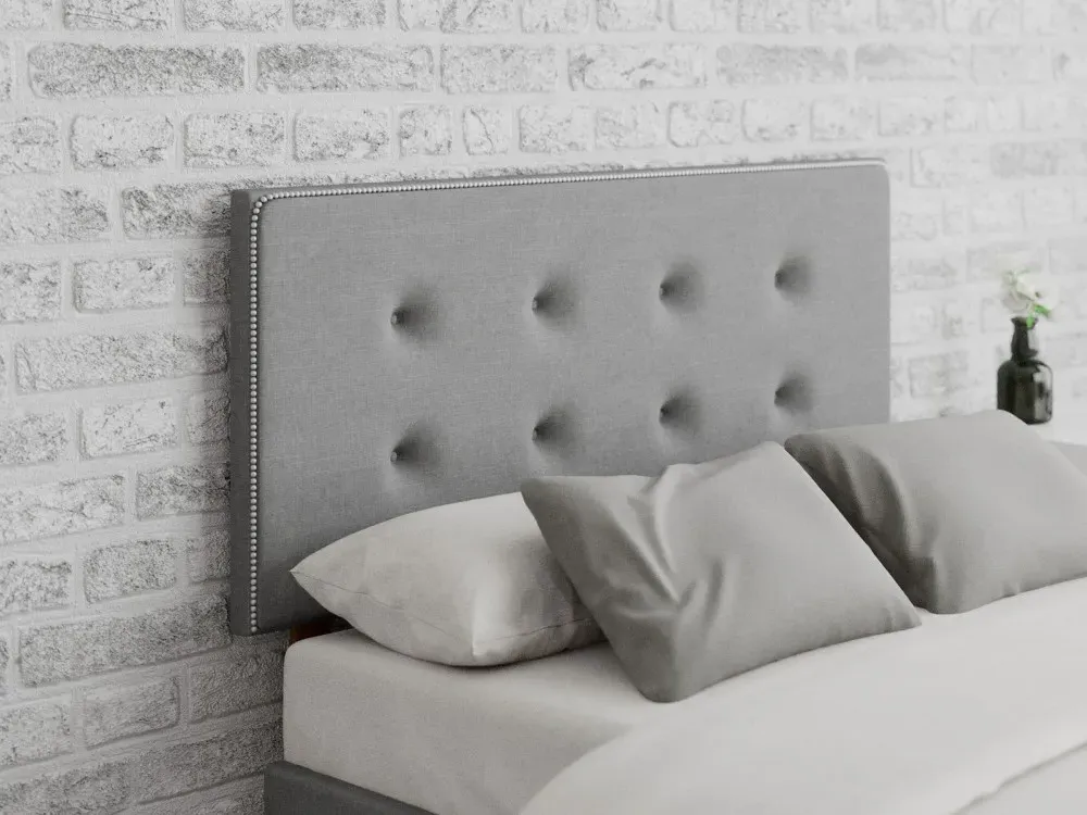 60cm Headboard with Studded Design - Fabric image