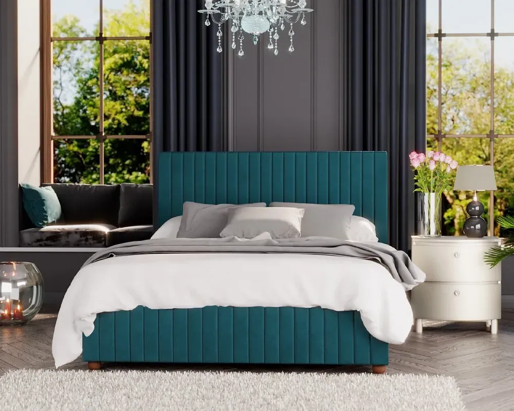 Ottoman Bed with Storage - Velvet Fabric image